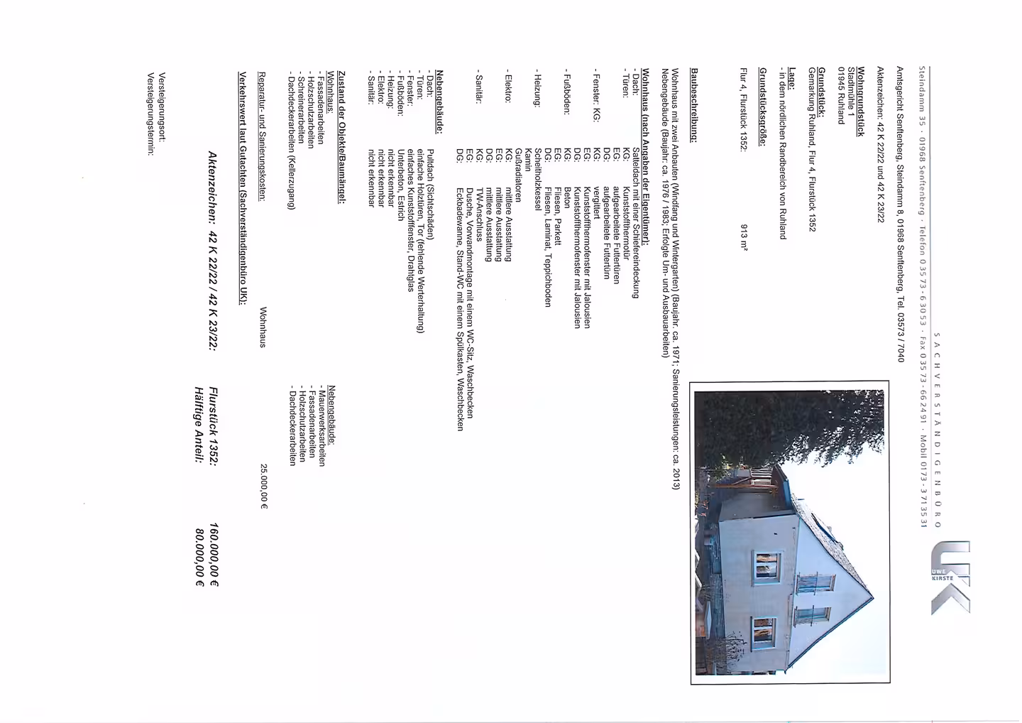 Einfamilienhaus, 1/2 Anteil in Ruhland - Bild 1