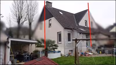 Einfamilienhaus, eine halbe Doppelhaushälfte, Nebengebäude in Hummeltenbrink 1, 45665 Recklinghausen, Hillen - Bild 2