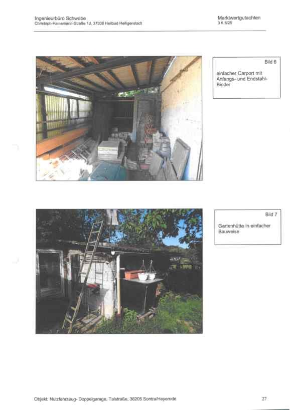 Sonstiges, Doppelgarage, Carport und Holzgartenhütte in Heyerode - Bild 4