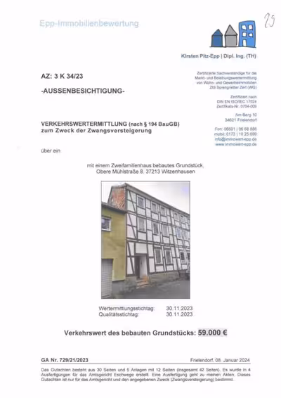 Zweifamilienhaus in Obere Mühlstraße 8, 37213 Witzenhausen - Bild 1