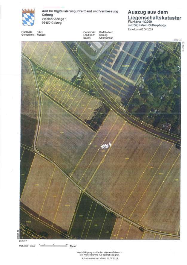 land- und forstwirtschaftlich genutztes Grundstück, siehe Beschreibung in Bad Rodach - Bild 1