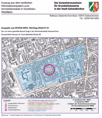 Mehrfamilienhaus, Garage, gewerblich genutztes Nebengebäude in Franz-Bielefeld-Straße 65, 45881 Gelsenkirchen, Schalke - Bild 1