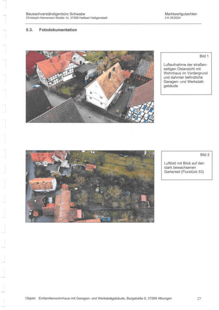 Zweifamilienhaus, Garage, und Werkstattgebäude in Albungen - Bild 1