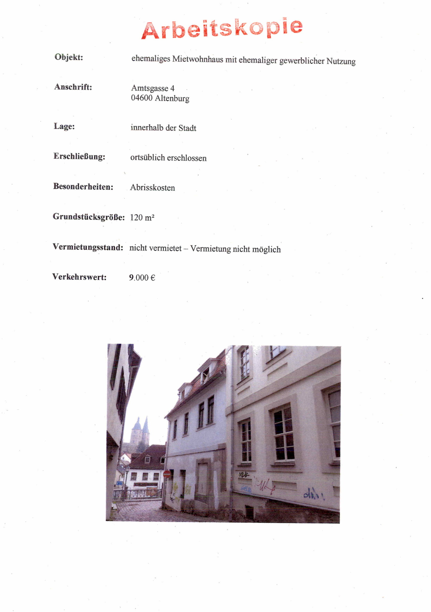 Wohn-/Geschäftshaus in Altenburg - Bild 1