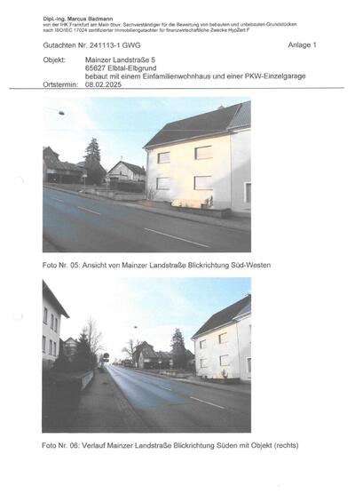 Einfamilienhaus, und unbebautes Grundstück in Mainzer Landstraße 5, 65627 Elbtal-Elbgrund, Mühlbach - Bild 1