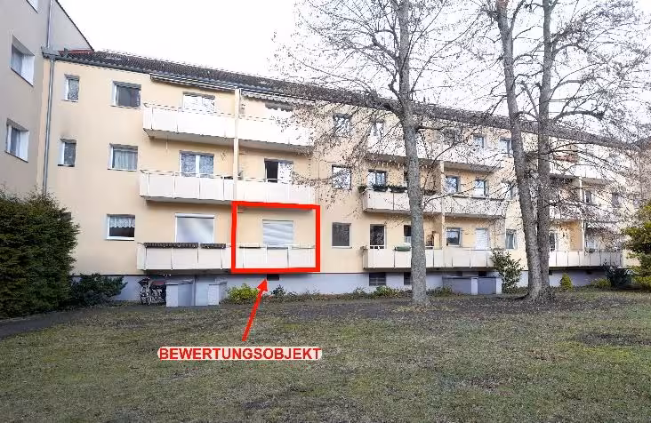 Eigentumswohnung (1 bis 2 Zimmer), Wohnung räumlich unterteilt, Balkonzimmer nur von Nachbarwohnung zugänglich in Berlin - Bild 3