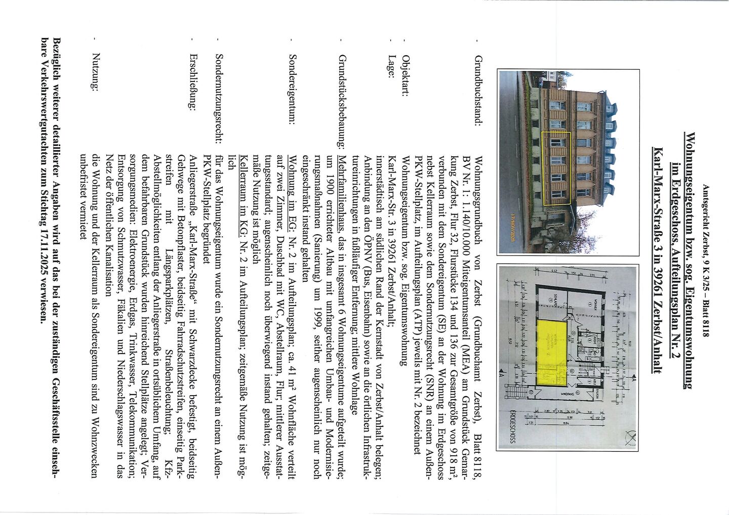 freistehendes Mehrfamilienhaus, 6 Eigentumswohnungen in Zerbst/Anhalt - Bild 1