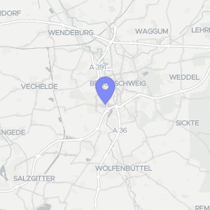 Karte von Marienberger Straße 1, 38122 Braunschweig