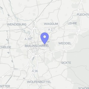 Karte von Ebertallee 73 B, 38104 Braunschweig, Riddagshausen
