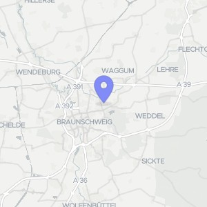 Karte von Volkmaroder Straße 37, 38104 Braunschweig, Gliesmarode