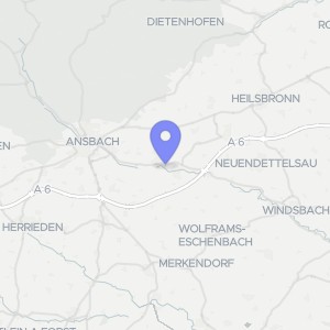 Karte von Rezatweg 2 b, 91623 Sachsen b.A., Volkersdorf