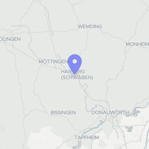 Karte von Hungerberg, 86655 Harburg, Mauren