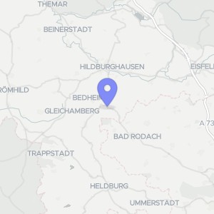 Karte von Coburger Straße  19, 98646 Straufhain, OT Steinfeld