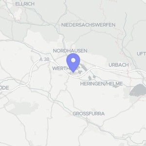 Karte von Friedensstraße 10, 99734 Nordhausen, Sundhausen