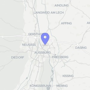 Karte von Stettiner Straße  3, 86167 Augsburg, Lechhausen