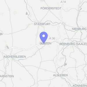 Karte von Bahnhofstraße 24, 39439 Güsten