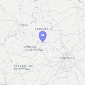 Karte von Bergstraße 8 + 10, 09232 Hartmannsdorf