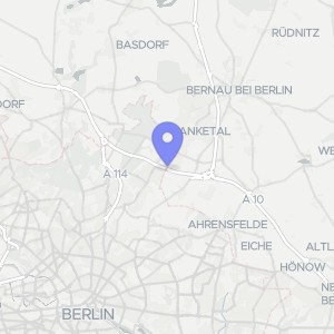 Karte von Rathenaustraße 25, 16341 Panketal OT Schwanebeck