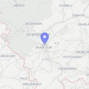 Karte von Bahnhofstraße  18, 66740 Saarlouis, Fraulautern