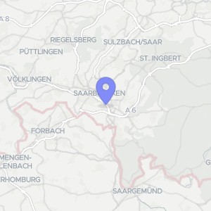 Karte von Pfälzer Straße 3, 66119 Saarbrücken