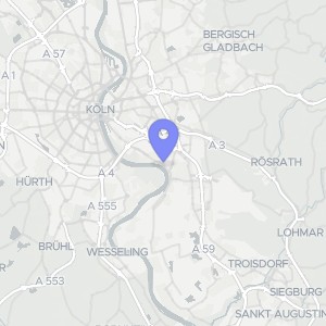 Karte von Urbacher Weg 88, 88a, 88b, 51149 Köln, Ensen