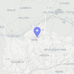 Karte von Bergstr. 215 f, 45768 Marl, Stadtmitte
