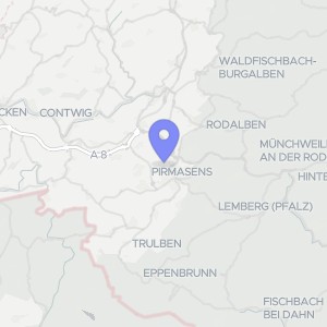 Karte von Emil-Kömmerling-Straße, 66953 Pirmasens