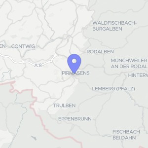 Karte von Glasbergstraße 12, 66953 Pirmasens