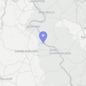 Karte von Rheinstraße  1, 56154 Boppard, Hirzenach