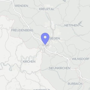 Karte von Schubertstraße 33, 57080 Siegen