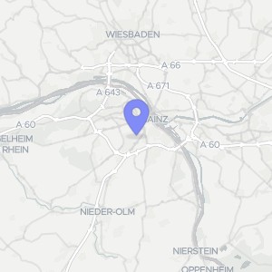 Karte von Bebelstraße 62, 55128 Mainz, Bretzenheim