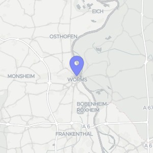 Karte von Amandusgasse 2-6, Hermannstraße 1-5 A, 67547 Worms