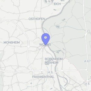 Karte von Gibichstraße 22,,22A, 67547 Worms, Leiselheim