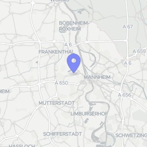 Karte von an der hinteren Burgstraße, Vordere Burgstraße 17, 67063 Ludwigshafen, Friesenheim