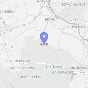 Karte von Robinienweg 6, 27798 Hude