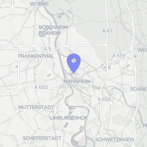 Karte von Untermühlaustraße 59/61, Pyramidenstraße 5/9 , 00000 Mannheim, Neckarstadt