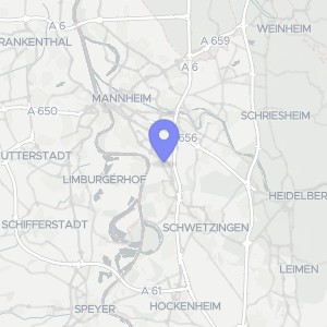 Karte von Durlacher Straße 42, 00000 Mannheim, Rheinau