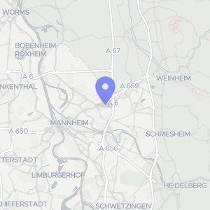 Karte von Weimarer Straße 7, 00000 Mannheim, Vogelstang