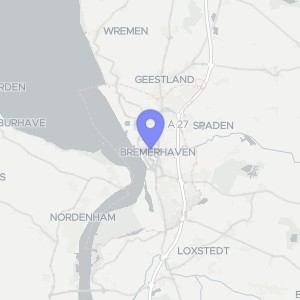 Karte von Hafenstraße 27, 27576 Bremerhaven, Lehe