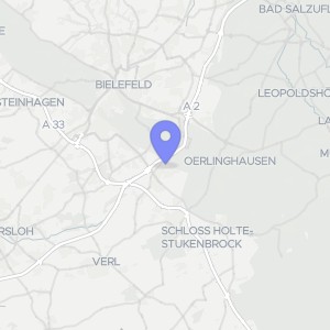 Karte von Rheinallee 117, 33689 Bielefeld, Sennestadt