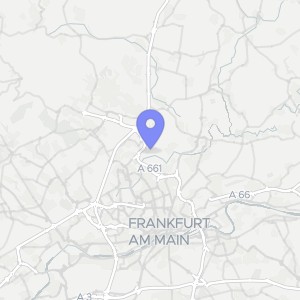 Karte von Theodor-Thomas-Str.1-7 + Friedrich-Stampfer-Str. 2-8 + 12-18, 60347 Frankfurt am Main, Bonames