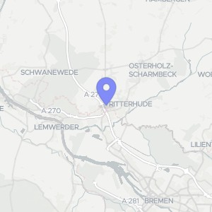 Karte von Alter Postweg 46 B, 27721 Ritterhude