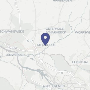 Karte von landwirtschaftliche Flächen, 27721 Ritterhude, OT Lesumstotel/ Werschenrege