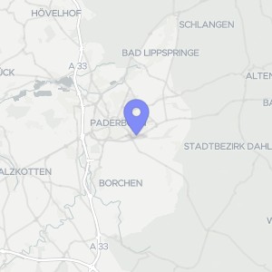 Karte von Hüfferweg 3, 33100 Paderborn