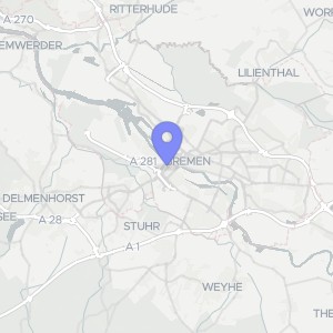 Karte von Lahnstraße 1a, 28199 Bremen, Neustadt