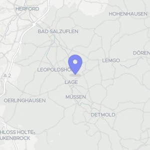 Karte von Hudeweg 25, 32791 Lage, Hardissen